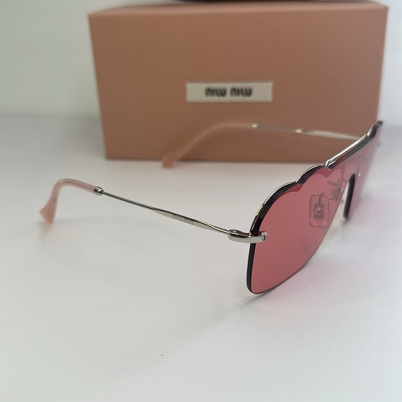 💯- New Authentic MIU MIU MU55 US 1BC177 60MM Cloud Aviator Sunglasses - Picture 8 of 16